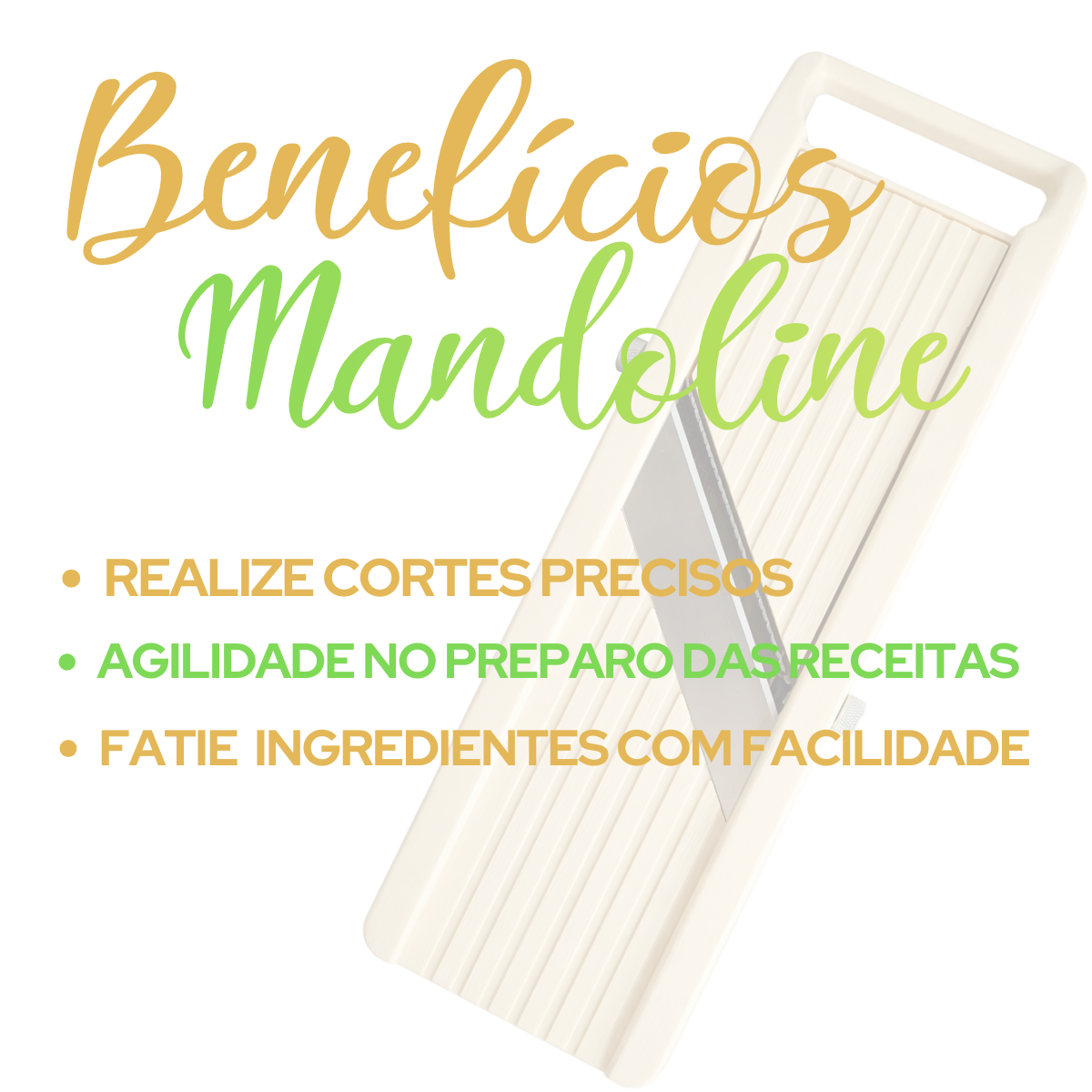 Cortador de Legumes Mandoline Oriental 4 Lâminas