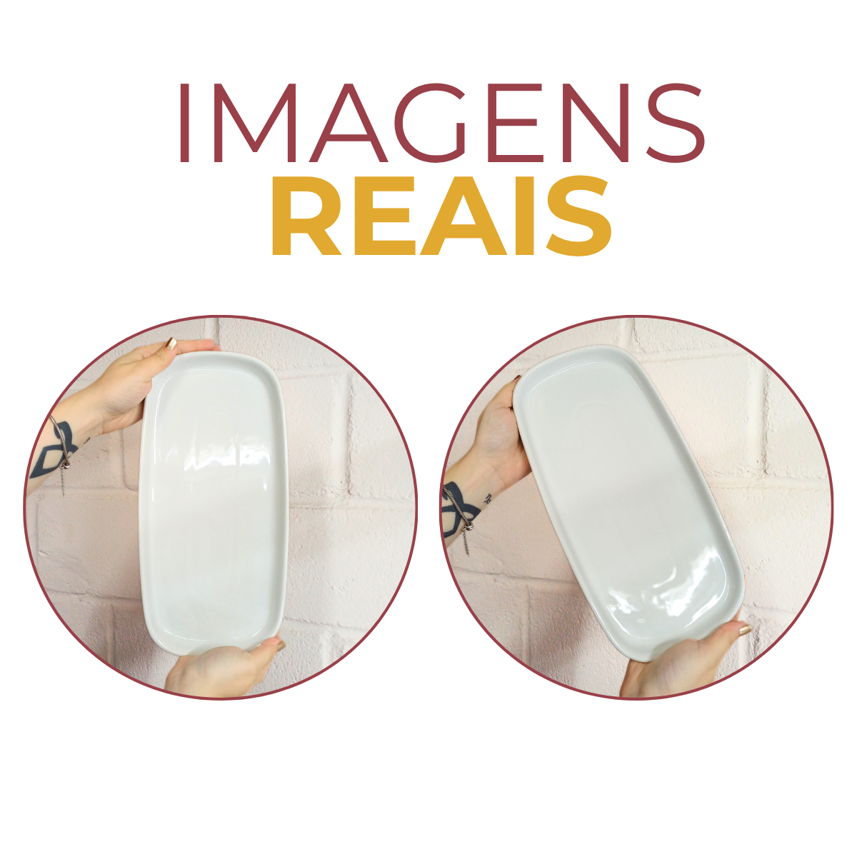 Travessa Retangular Porcelana Bistrô
