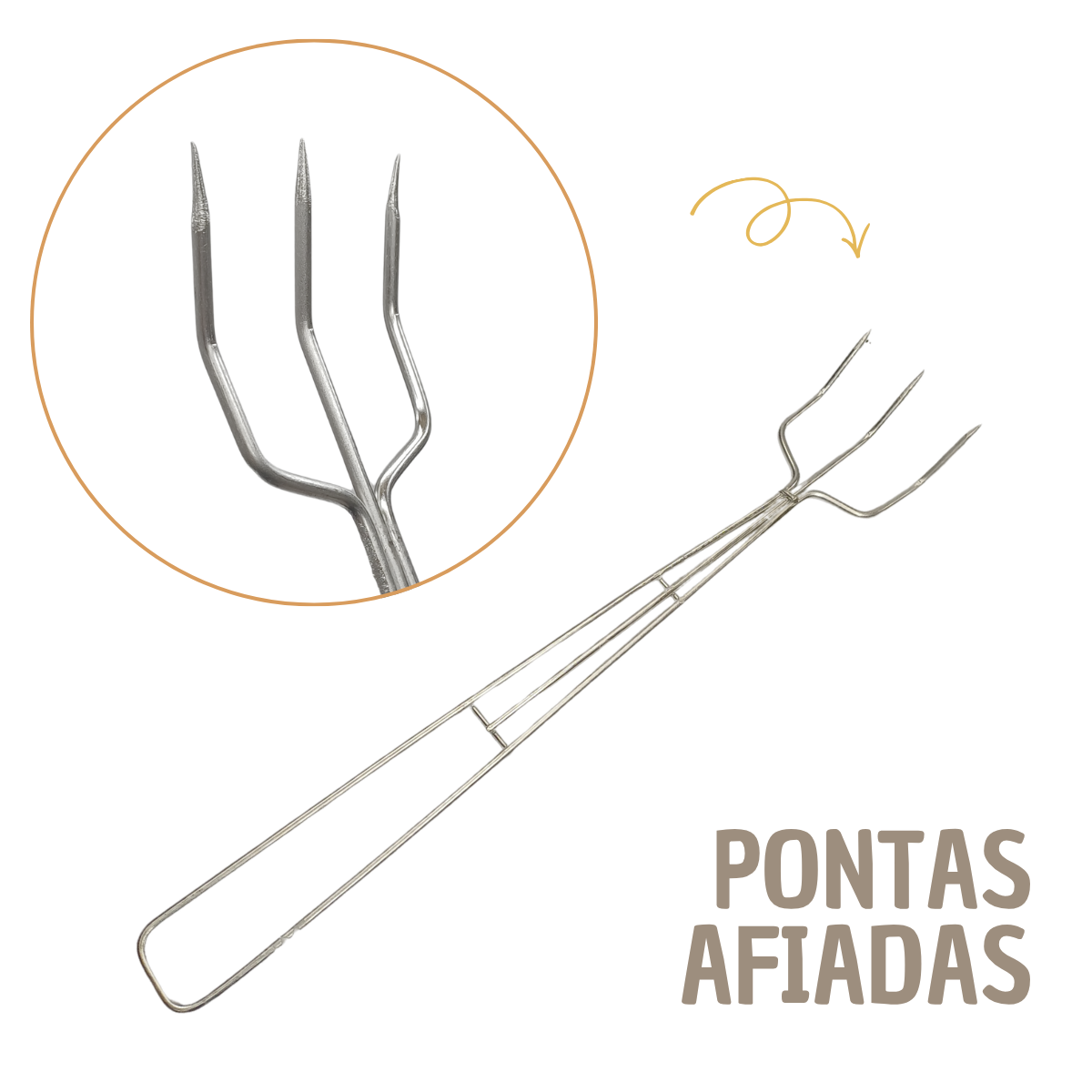 Garfo 3 Dentes 30cm