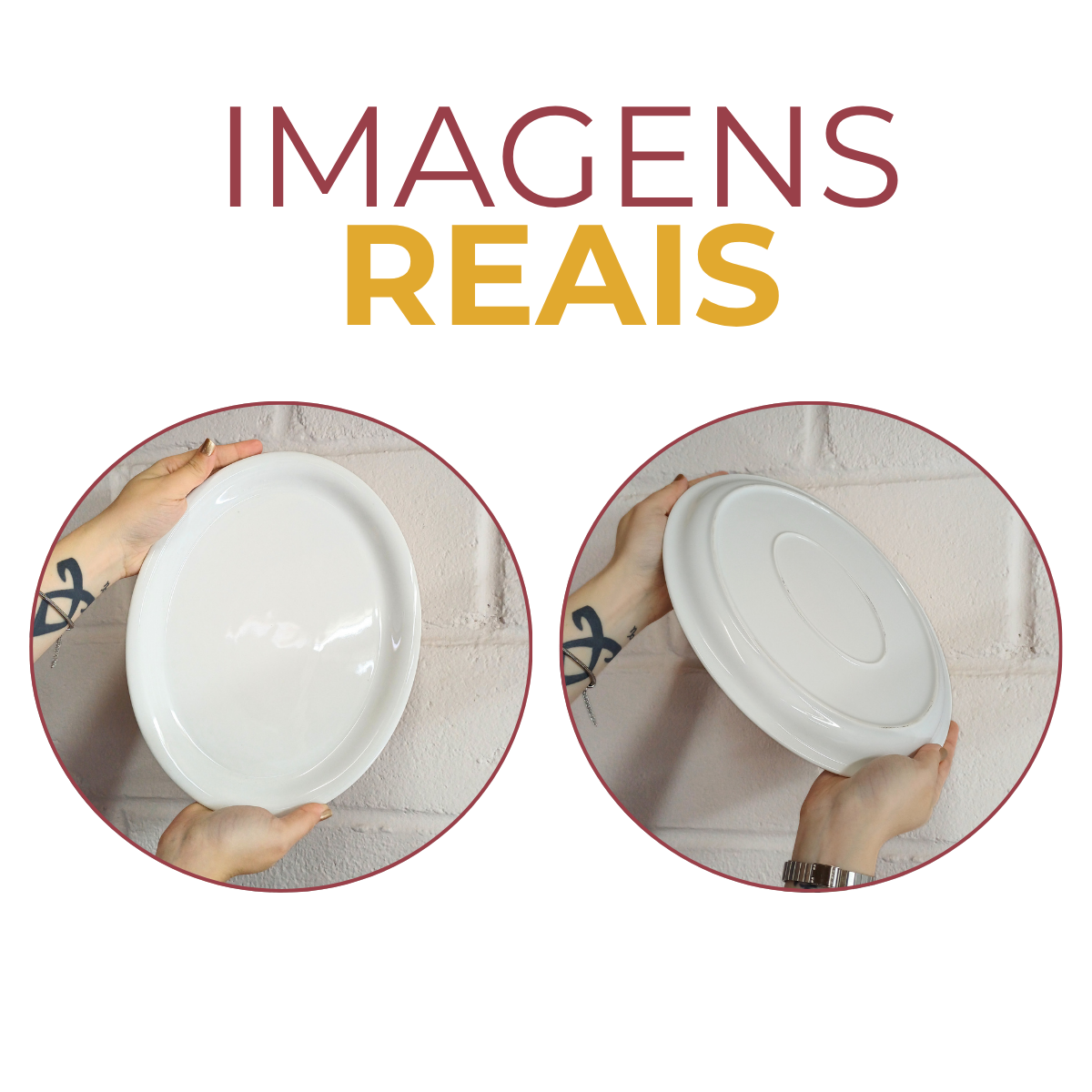 Travessa Oval Porcelana 31cm Servir