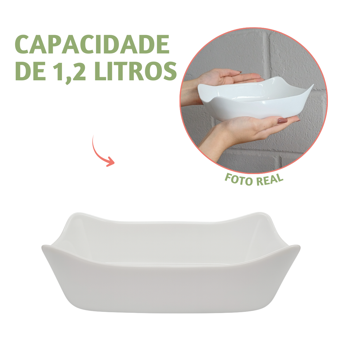 Assadeira Opaline 1,2Litros