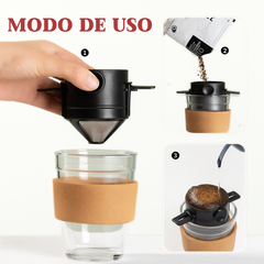 Mini coador café e chá