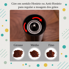 Moedor manual café Ajustável