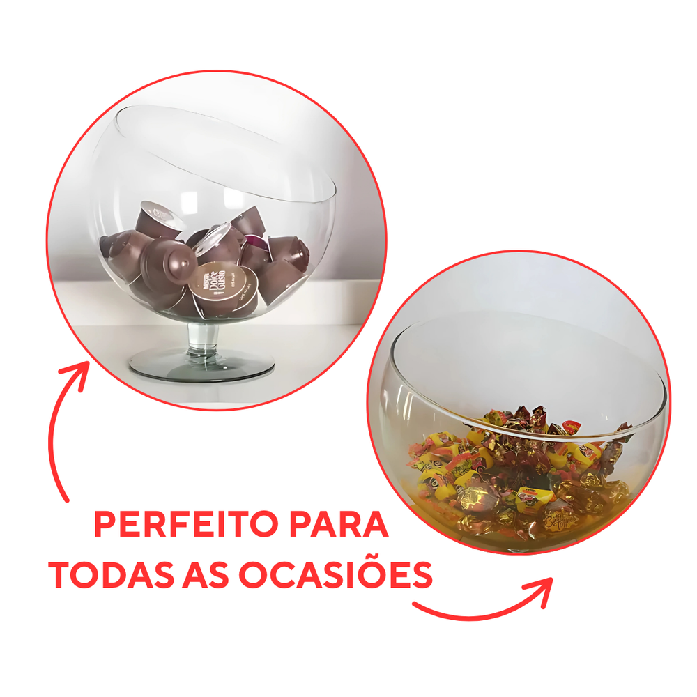 Taça Boca Torta Grande Vidro - A Gourmet