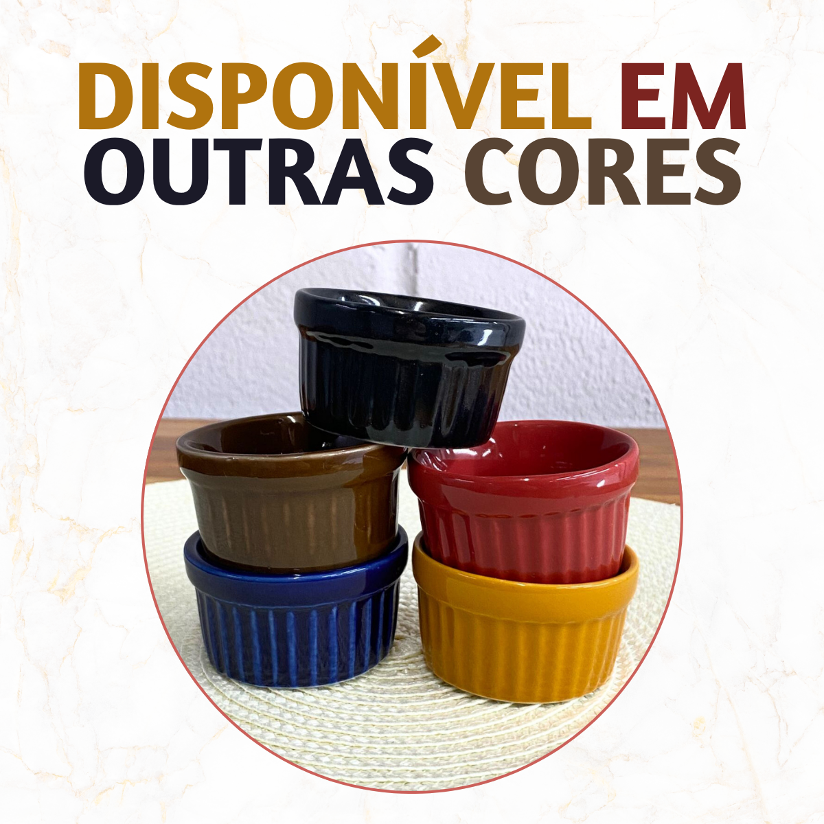 Ramekim Porcelana 40ml Vermelho