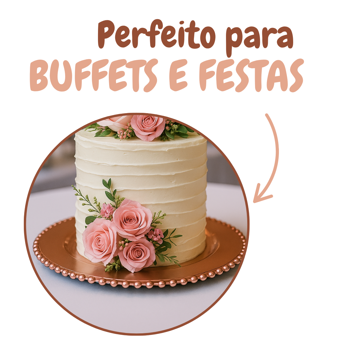 Sousplat Rose Gold 33cm Yagzi Sousplat