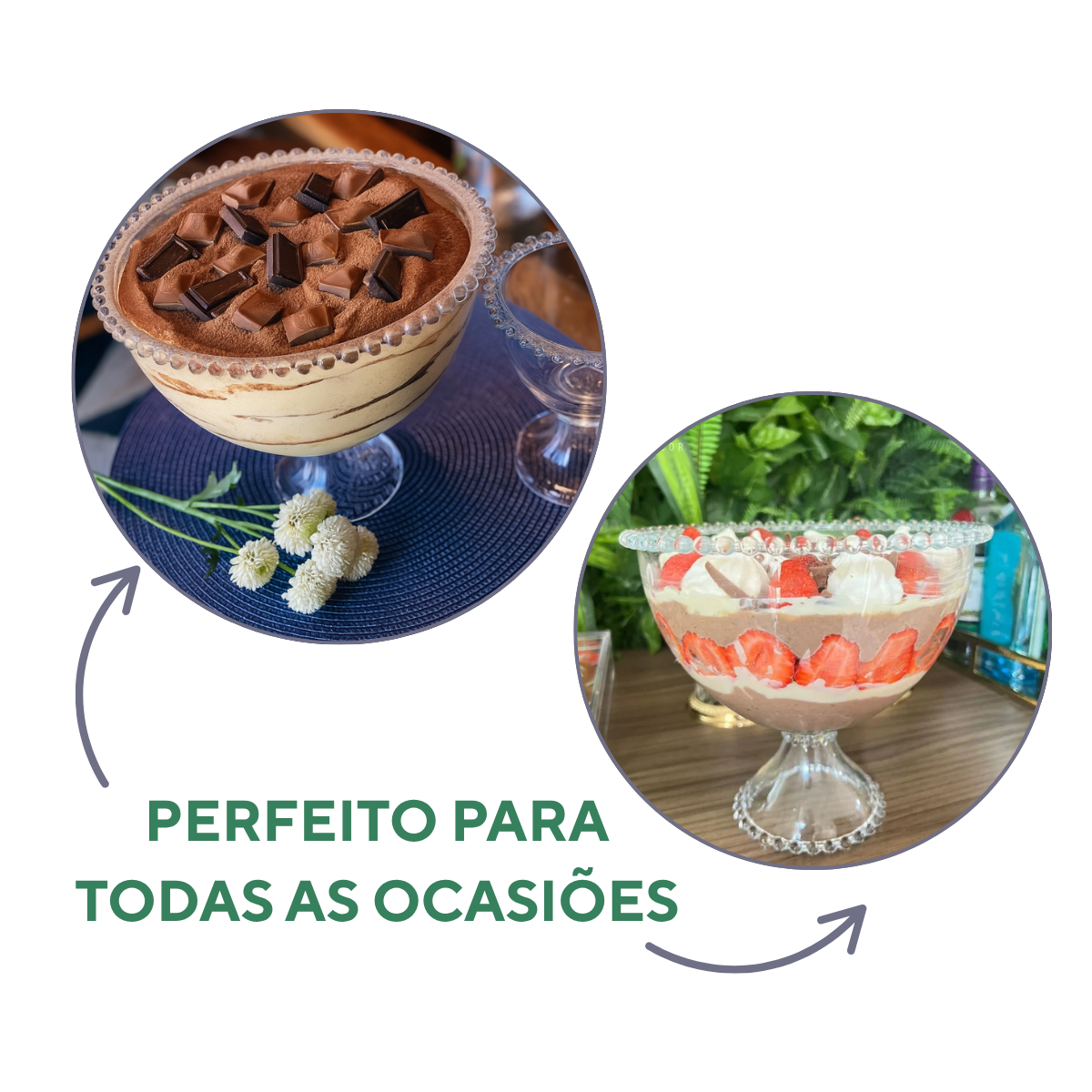 Saladeira com Pé de vidro 1,9Litros Rojemac