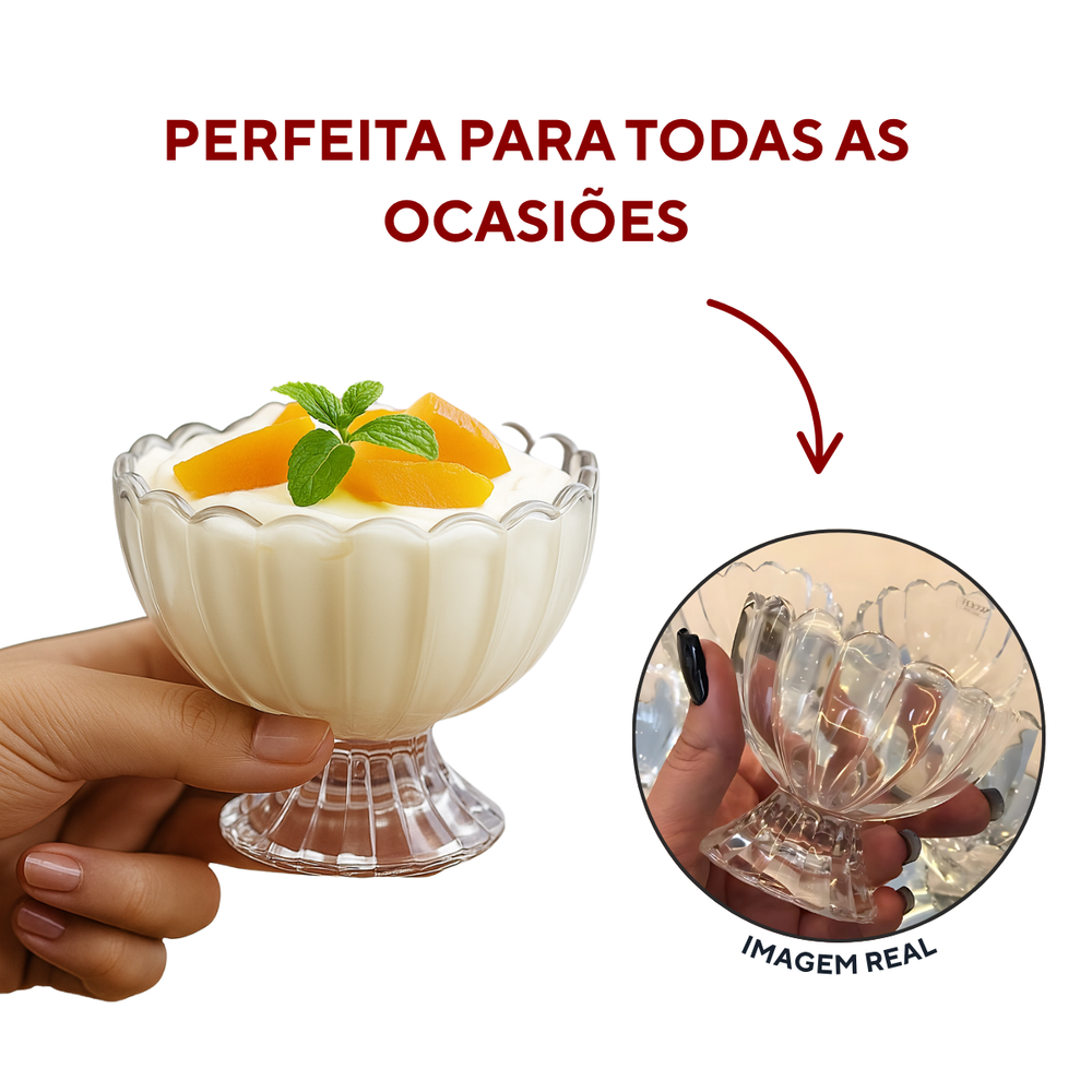 Taça Sobremesa Geneva Vidro - A Gourmet