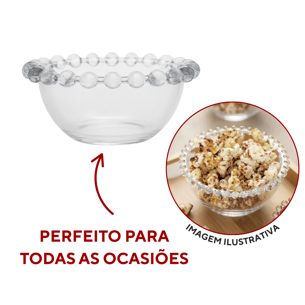 Tigela Bowl de Vidro Pearl Rojemac