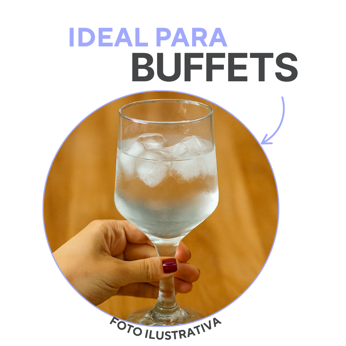 Taça agua buffet vidro 300ml