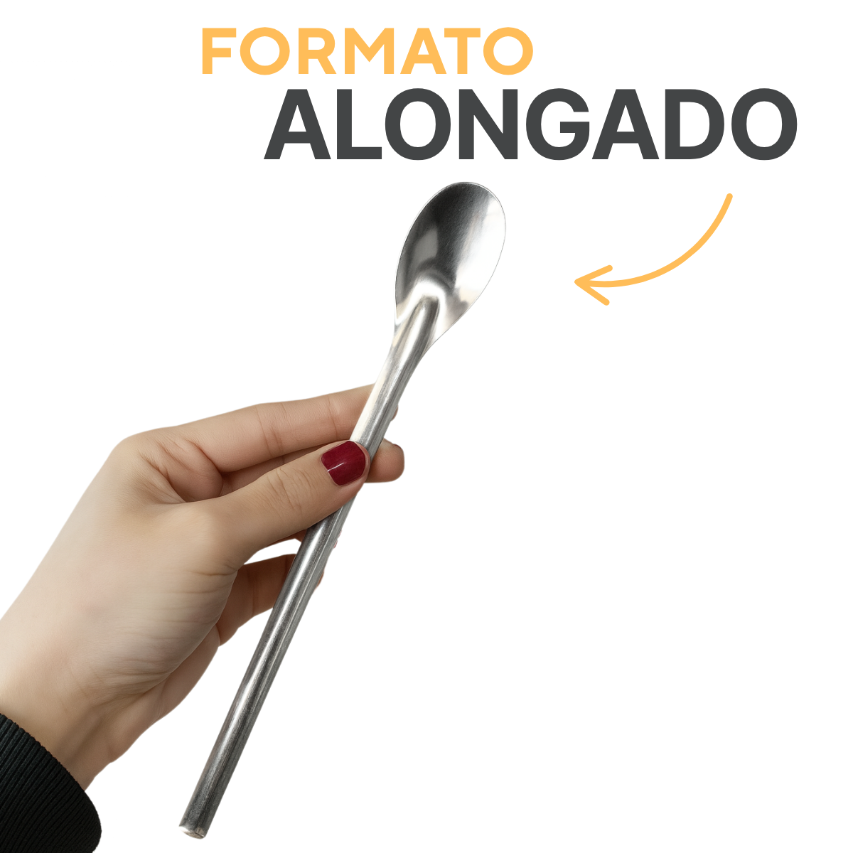 Colher para suco 30cm aço inox