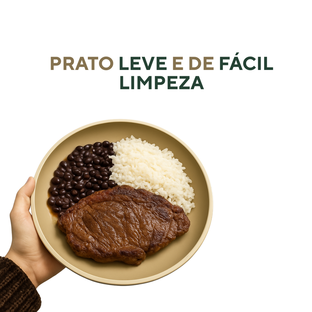 Prato raso melamina bege Rojemac Pratos Rasos