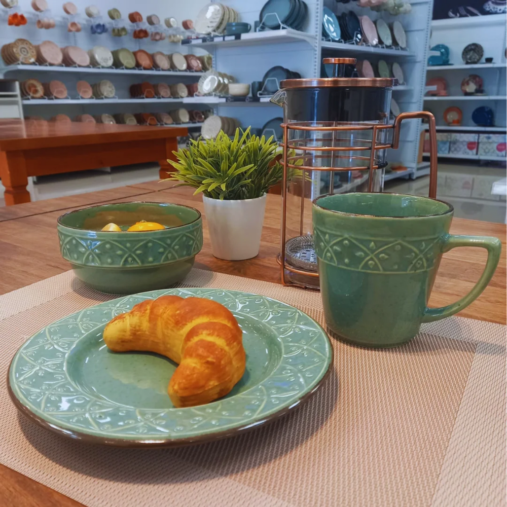 Prato Raso Malaquita 26cm Cerâmica - A Gourmet