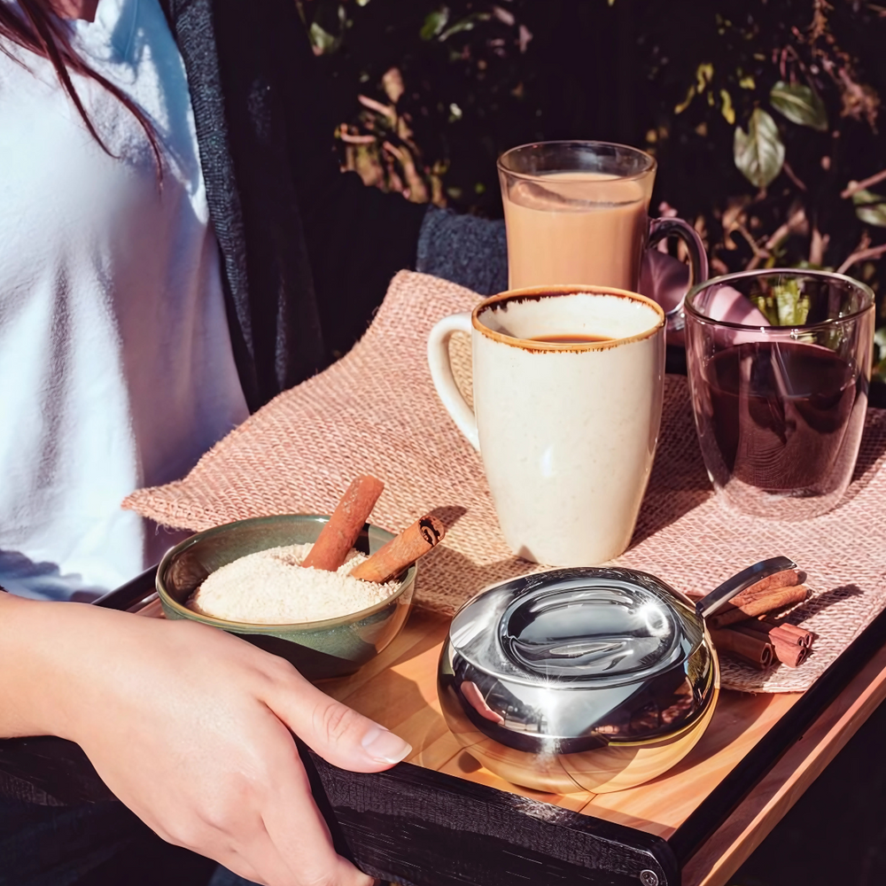 Açucareiro Inox Com Colher 300ml Tuut