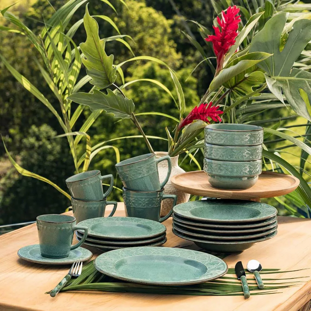 Prato Sobremesa Malaquita Cerâmica 20cm - A Gourmet