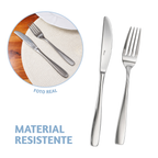 Kit 12 Garfo e 12 Faca Paulista Aço Inox