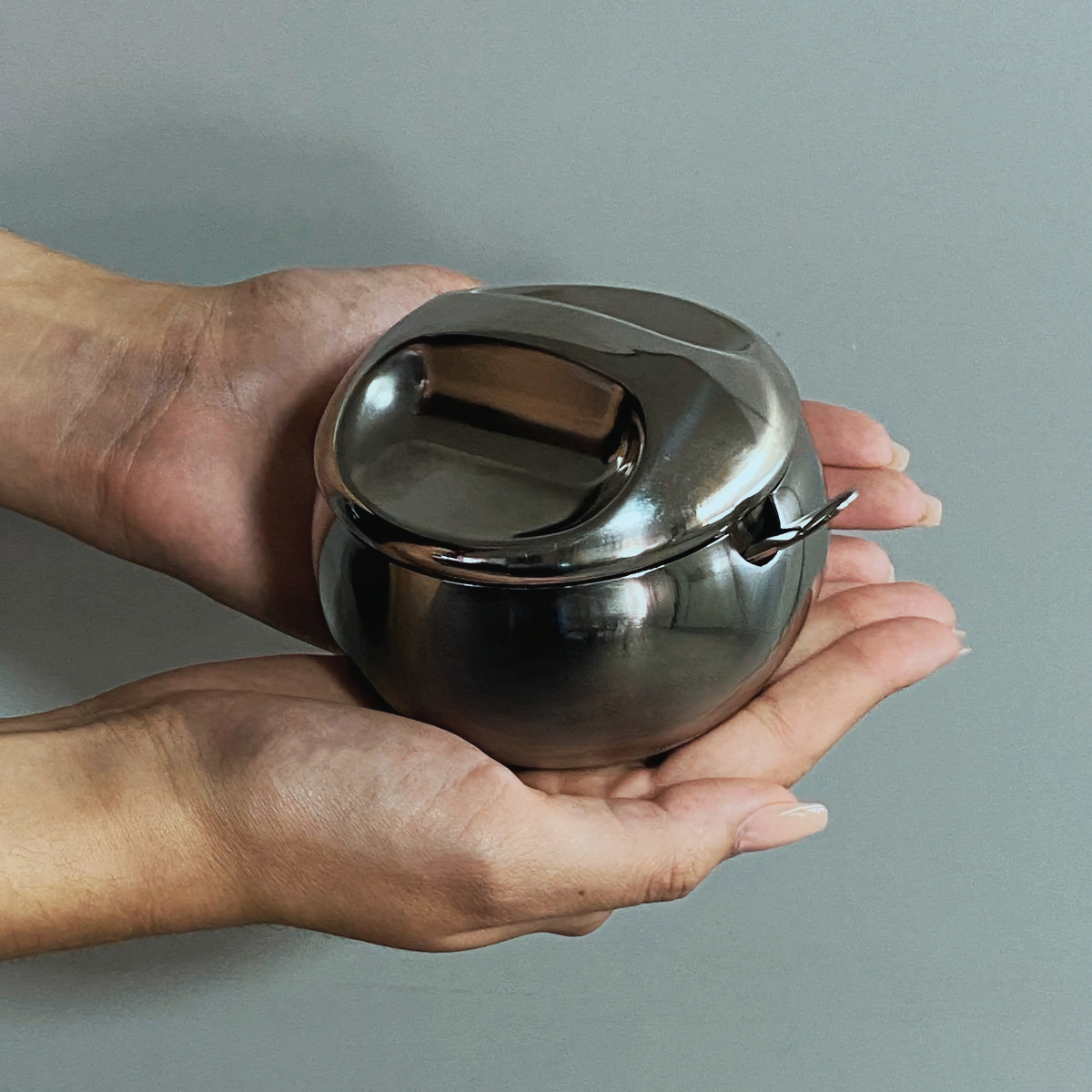 Açucareiro Inox Com Colher 300ml Tuut