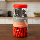 Faqueiro 30Peças Vermelho com Pote A Gourmet