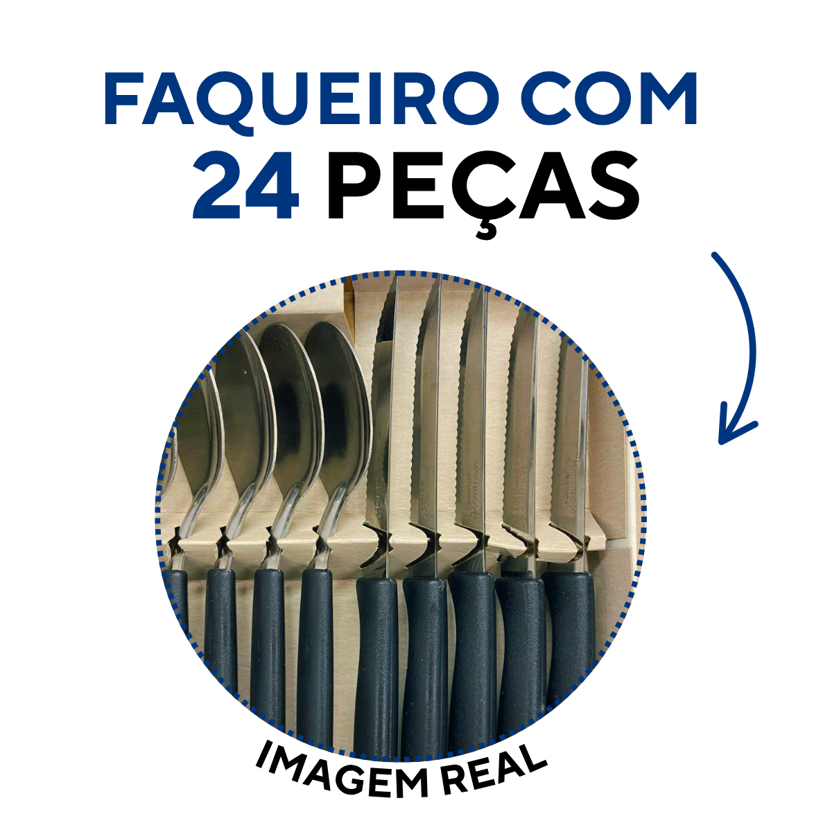 Conjunto 24 Peças Piemonte Preto A Gourmet