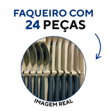 Conjunto 24 Peças Piemonte Preto A Gourmet