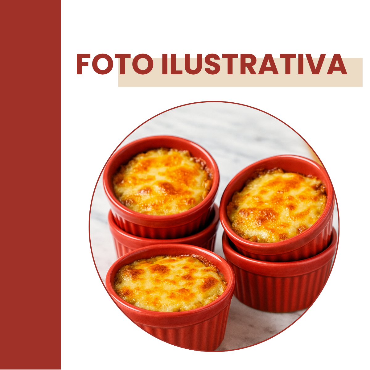 Ramekim canelado 100ml Vermelho