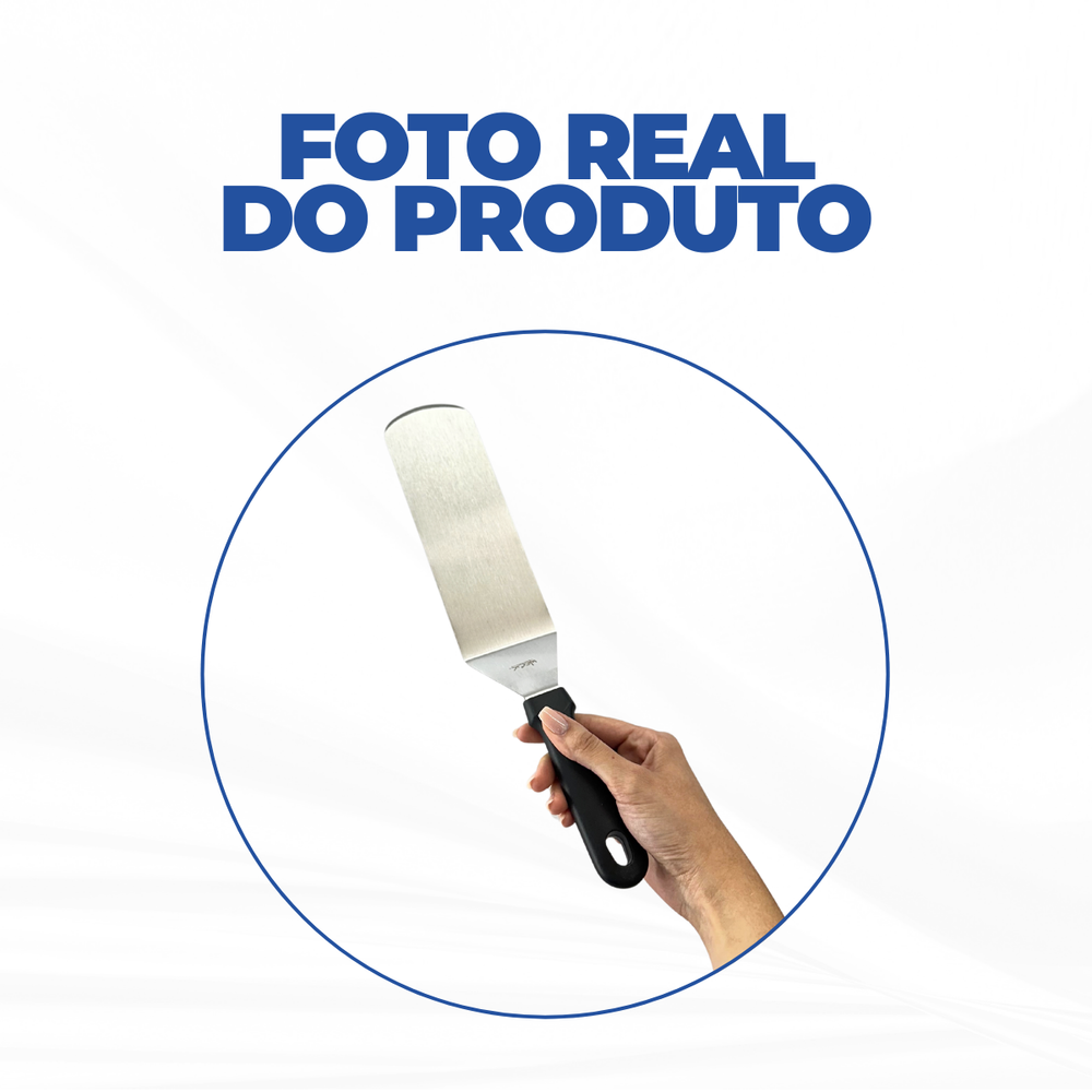 Espátula Curva Aço Inox - A Gourmet