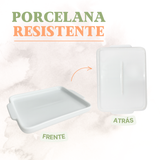 Bandeja Retangular Porcelana