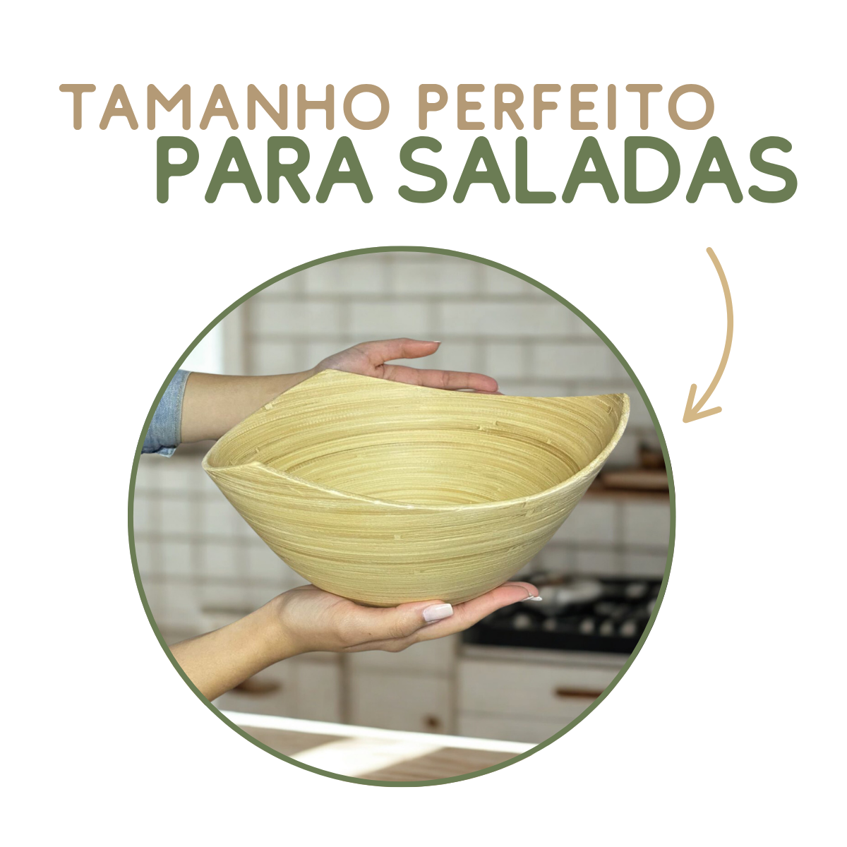 Saladeira Eco Bambu 29cm Tuut Saladeira