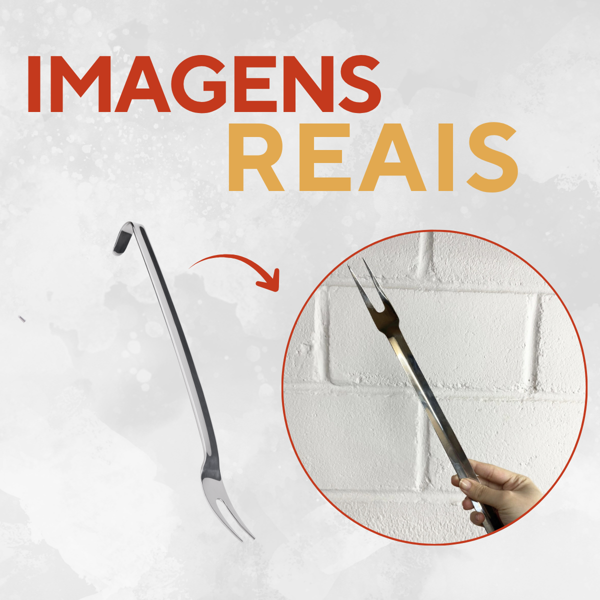 Garfo Churrasco 41cm aço inox