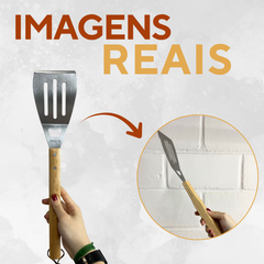 Espatula Churrasco Cabo Madeira