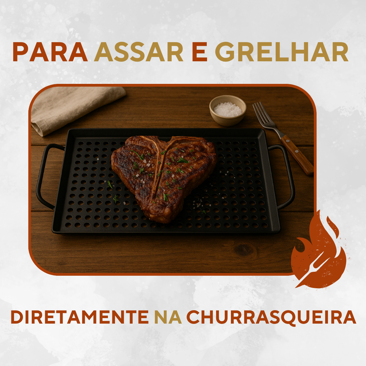 Assadeira Retangular Wok Churrasco