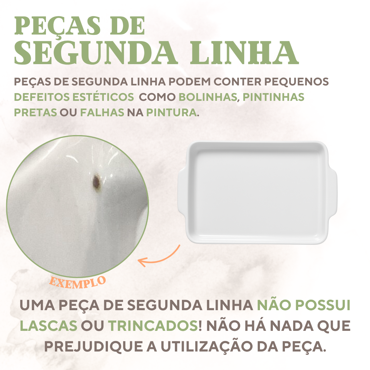 Bandeja Retangular Porcelana