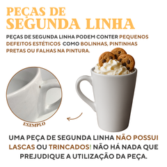 Caneca Copo 230ml Porcelana Segunda Linha