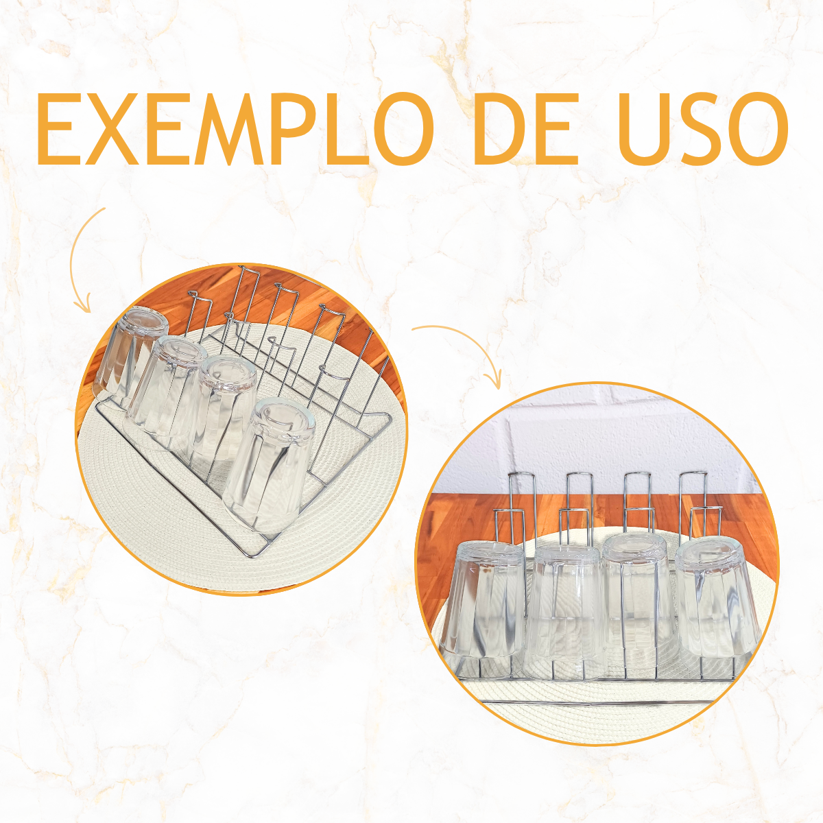 Suporte Cromado para 24 Copos Hotel Profissional