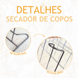 Suporte Cromado para 24 Copos Hotel Profissional
