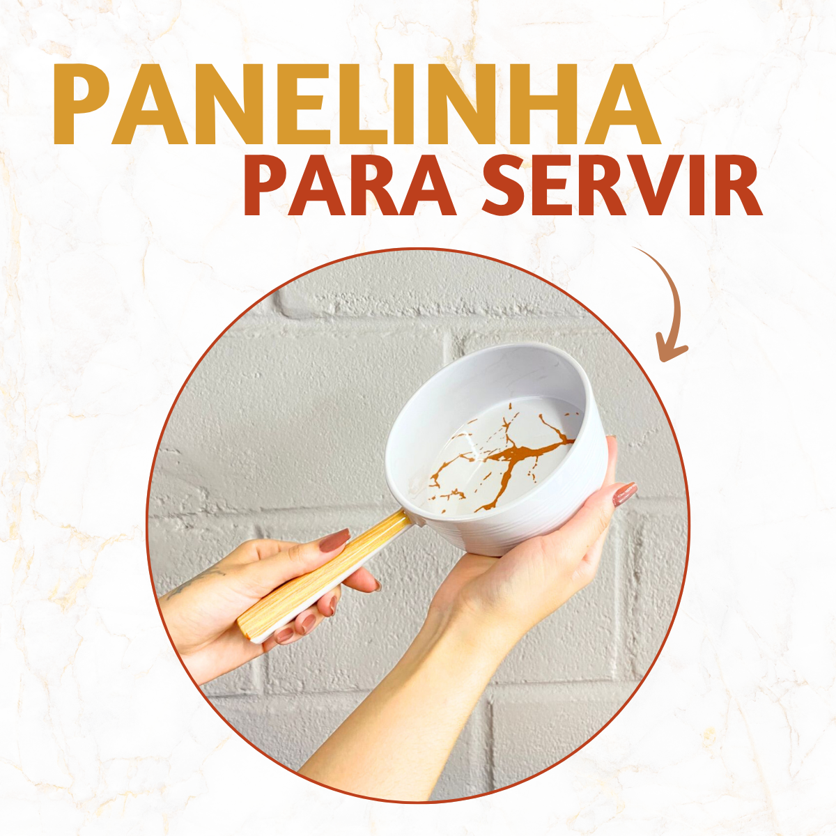 Panela Melamina Marmorizada 700ml