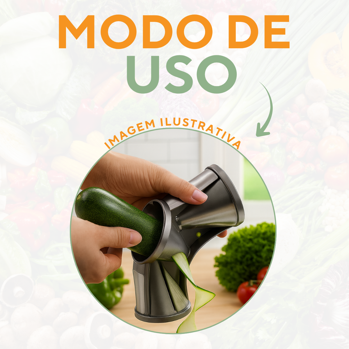 Cortador Legumes Espiral