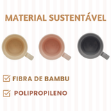 Xicara café bambu sortido 120ml