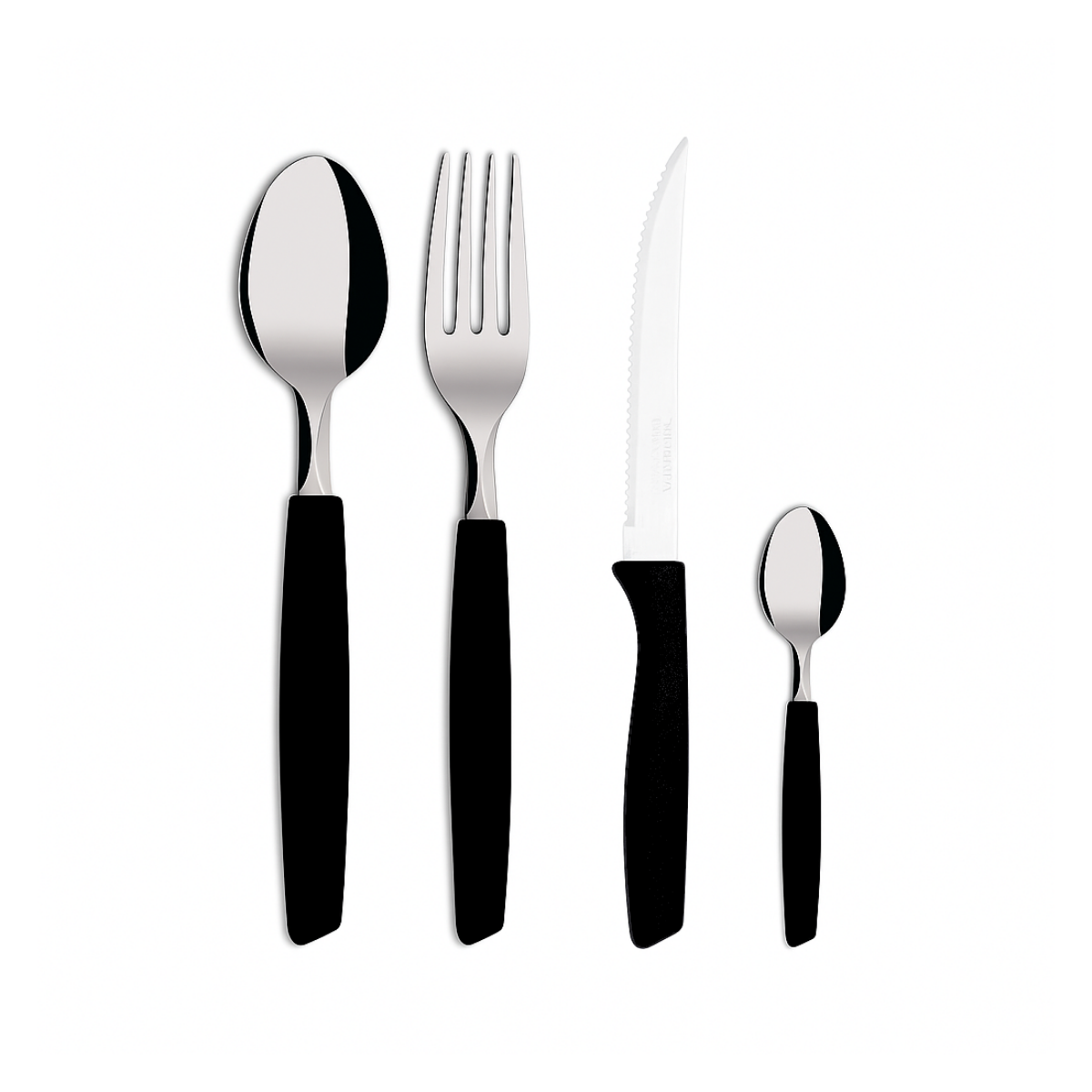 Conjunto talher 24peças piemonte preto A Gourmet