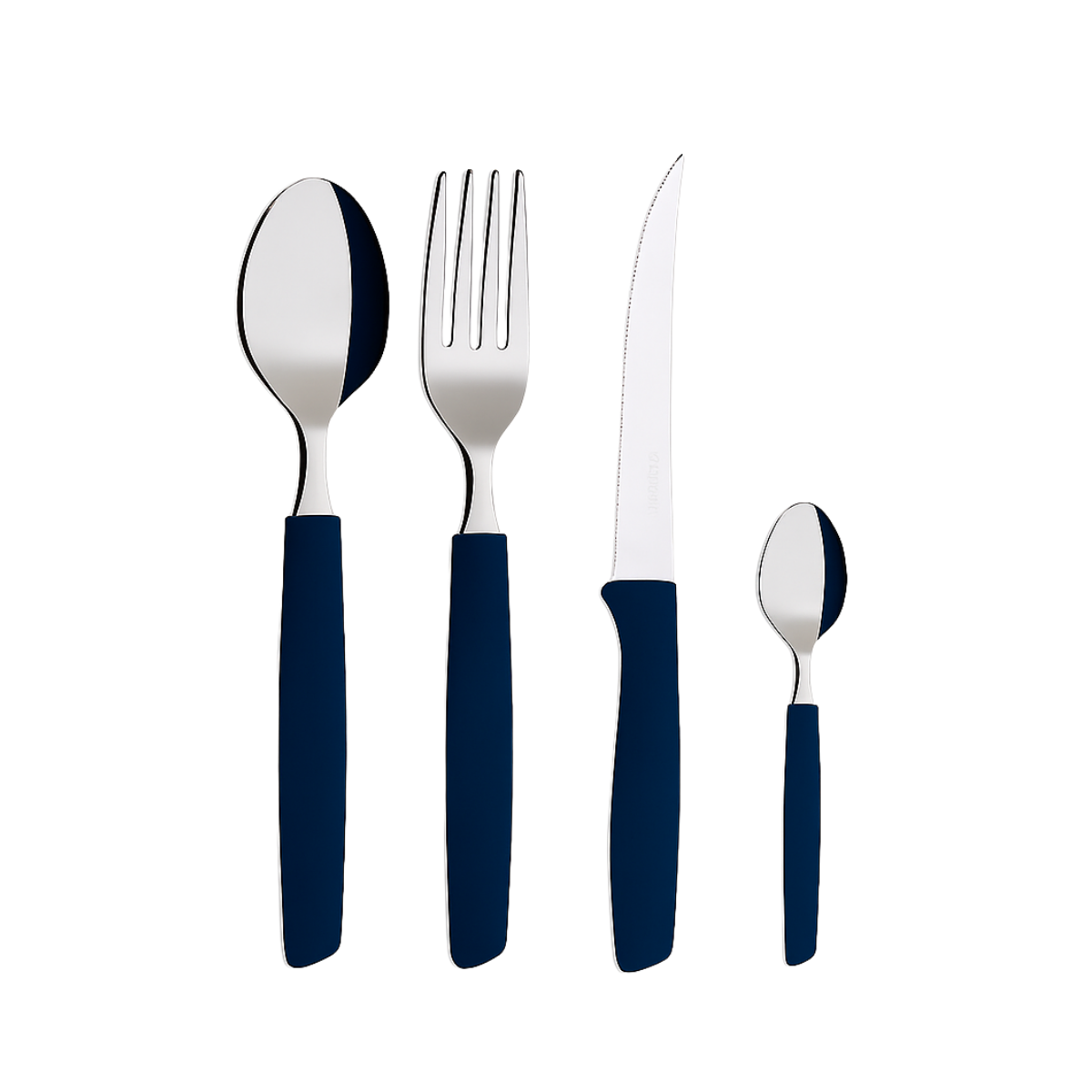 Conjunto faqueiro com pote 24peças azul A Gourmet