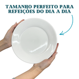 Prato raso de porcelana baru segunda linha ATLAS Pratos Rasos
