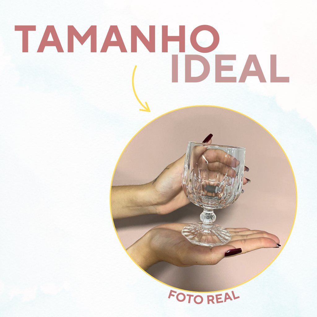 Taça de Vidro 240ml Transparente Sobremesa