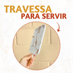 Travessa Melamina Marmorizada