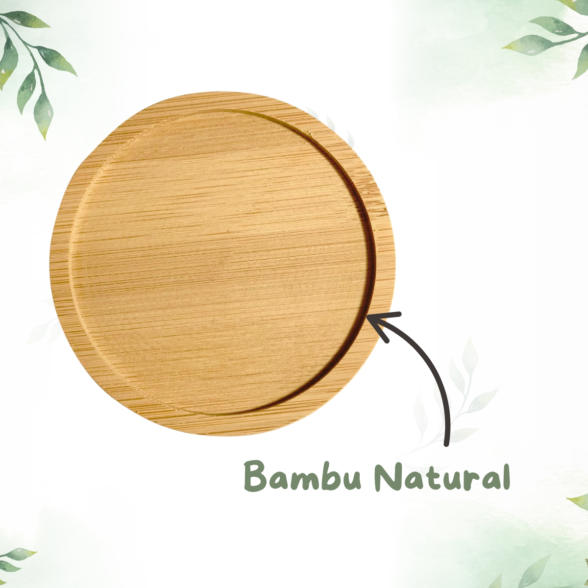 Jogo 6 Porta Copos Redondo Bambu - A Gourmet