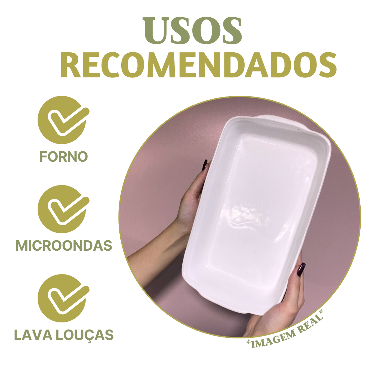 Travessa Retangular Cerâmica Refratária