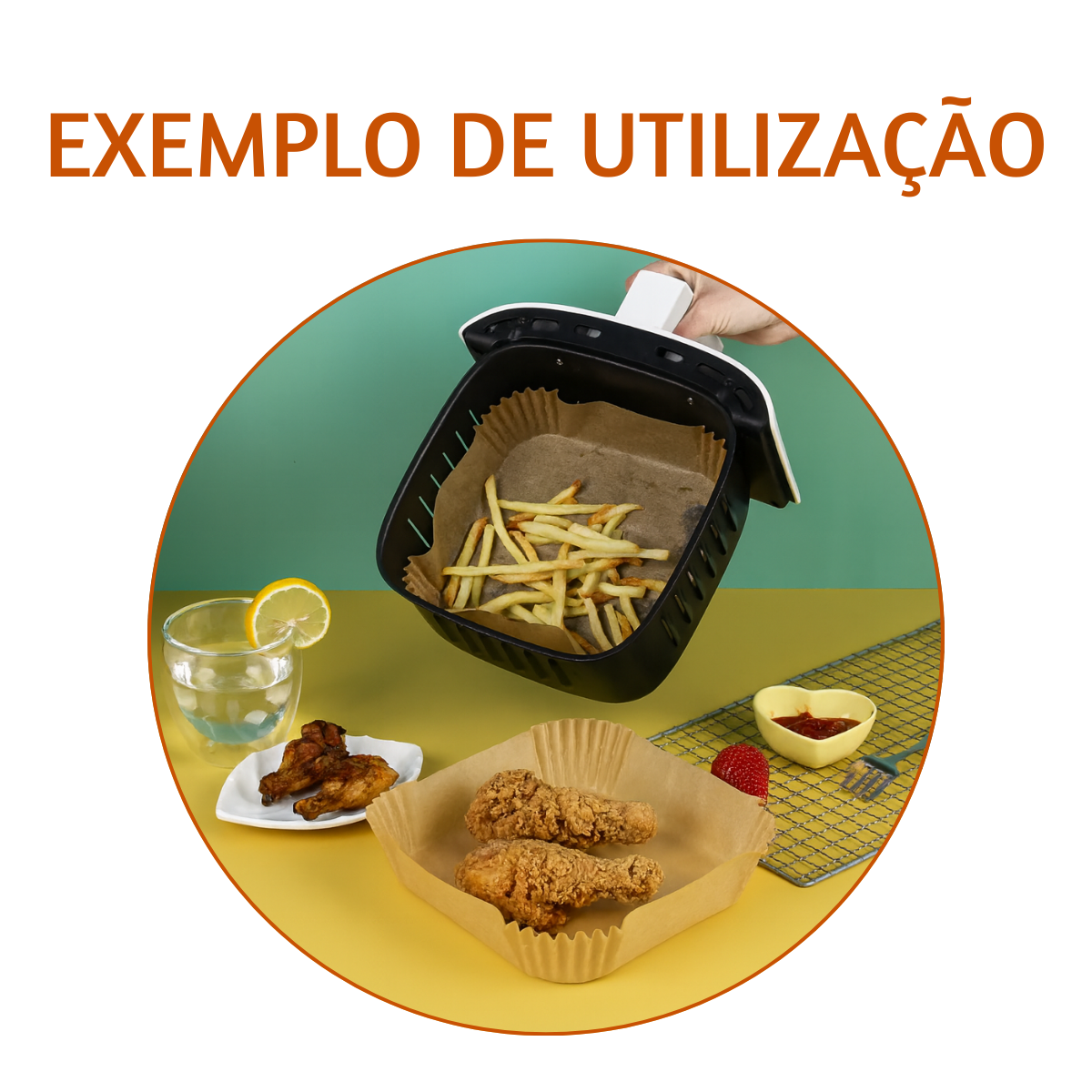 50 Forma Descartável AirFryer