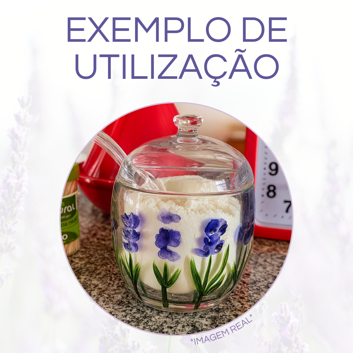 Açucareiro Lavanda vidro