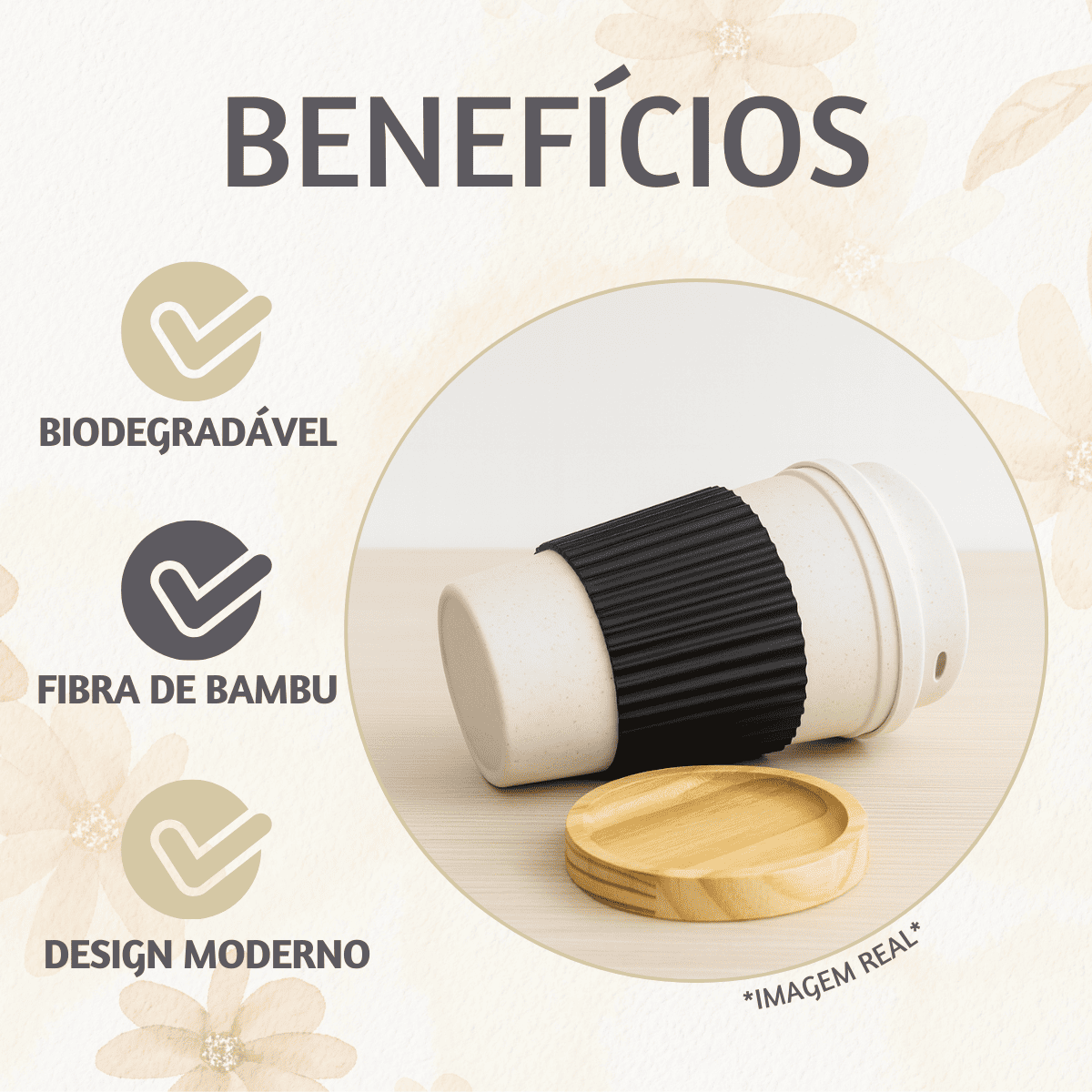 Copo starbucks 450ml bambu e pires pinus