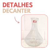Jogo Decanter 1,7L C/ 6 Taças de Vinho