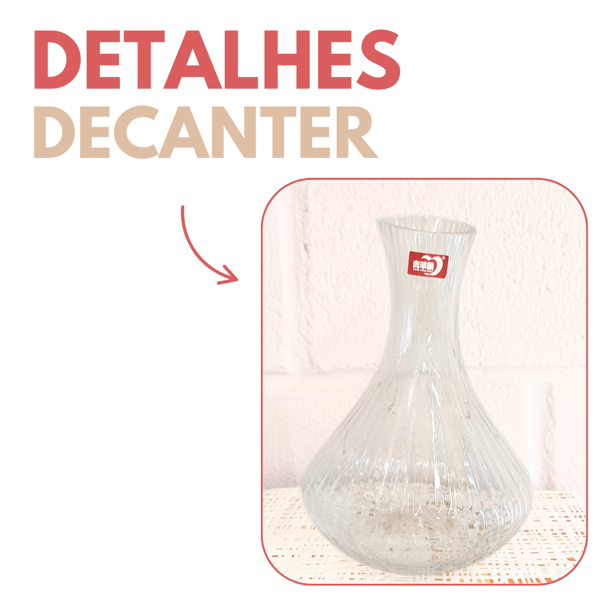 Jogo Decanter 1,7L C/ 6 Taças de Vinho
